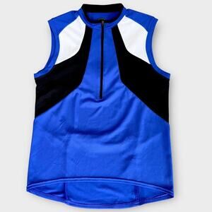 INSPORT Vintage Sleeveless Half Zip Cycling Bike Shirt Jersey Size S Colorblock